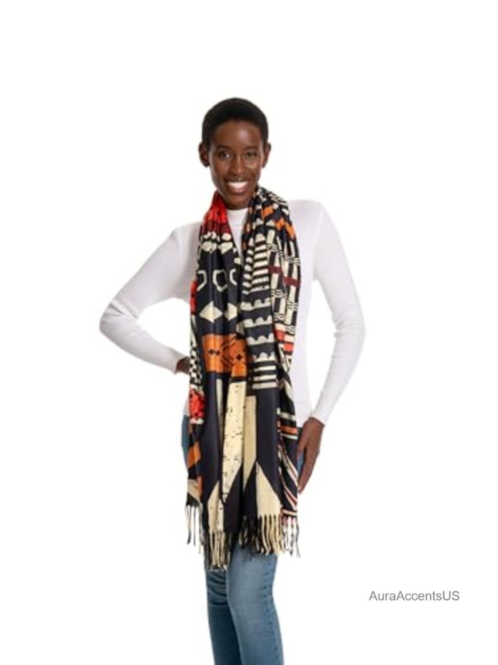 Oversized Double Sided Winter Scarf Shawl Wrap Women